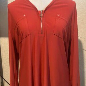 Valerie Stevens ladies long sleeve zipper tunic size large